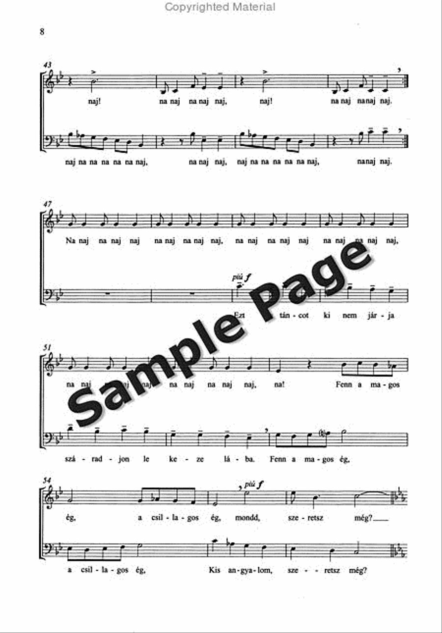 Inaktelki Nóták/Songs from Inaktelke 2-Part scores gallery preview page 9