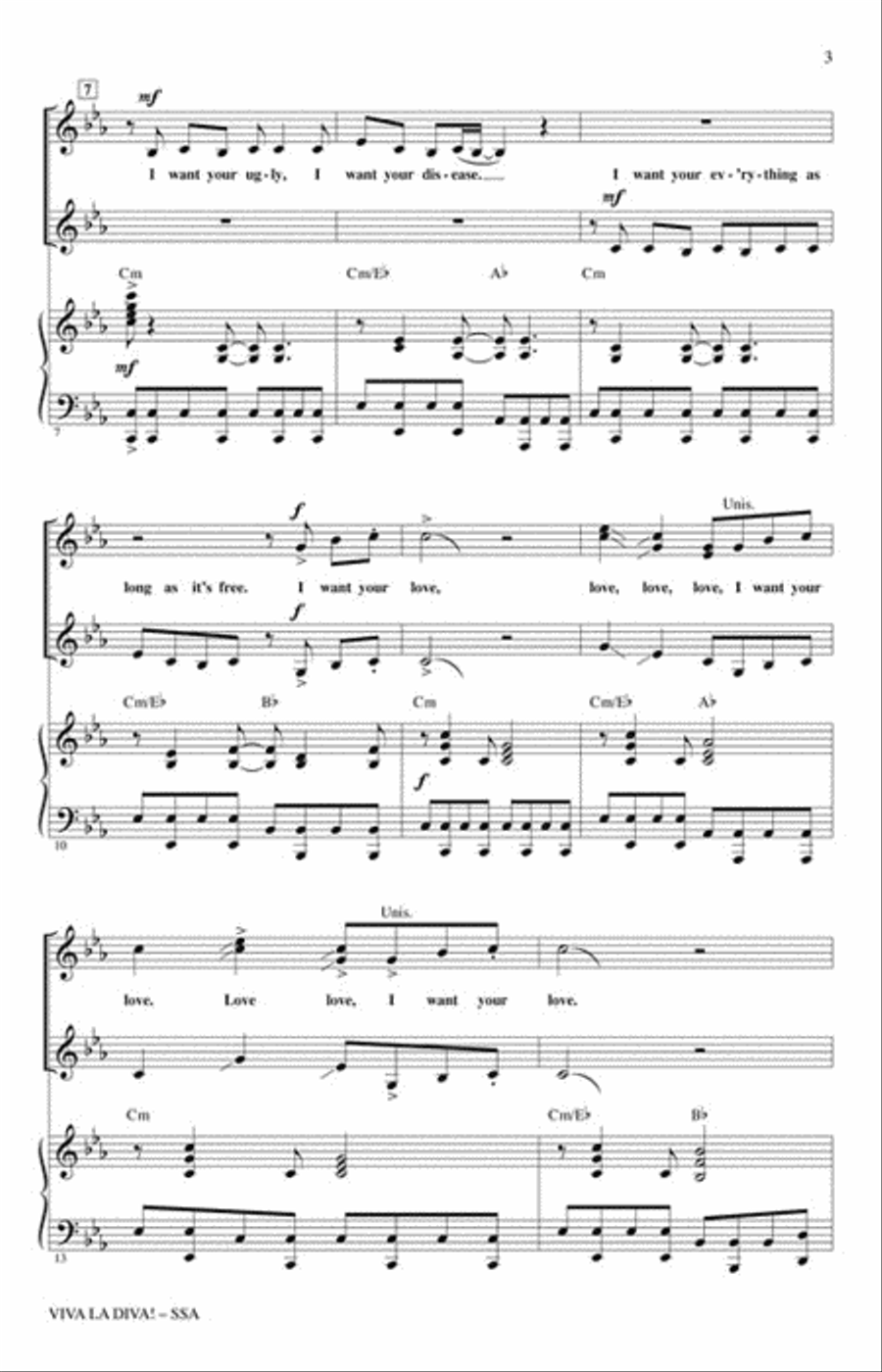 Viva La Diva! Viva La Diva! Choir scores gallery preview page 3