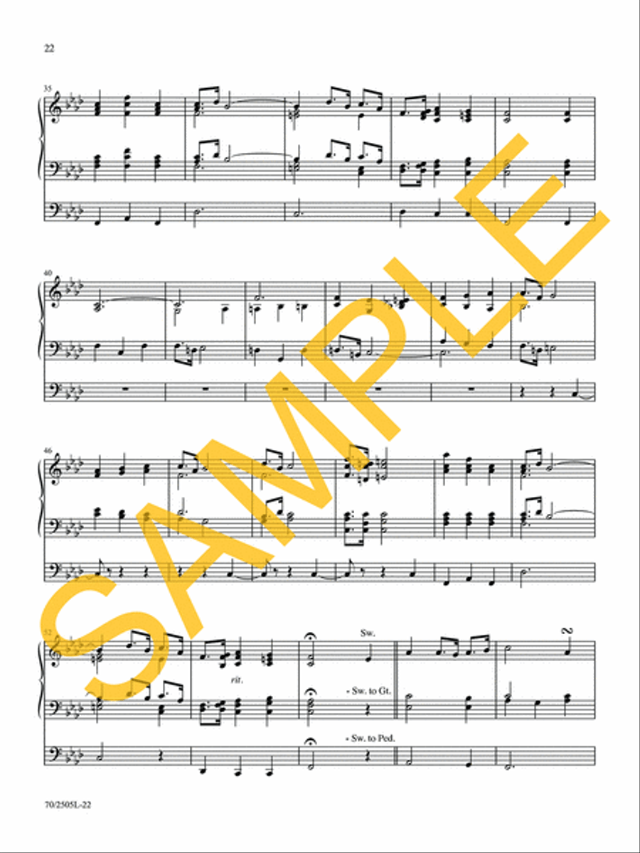 O Worship the King Organ Solo scores gallery preview page 17