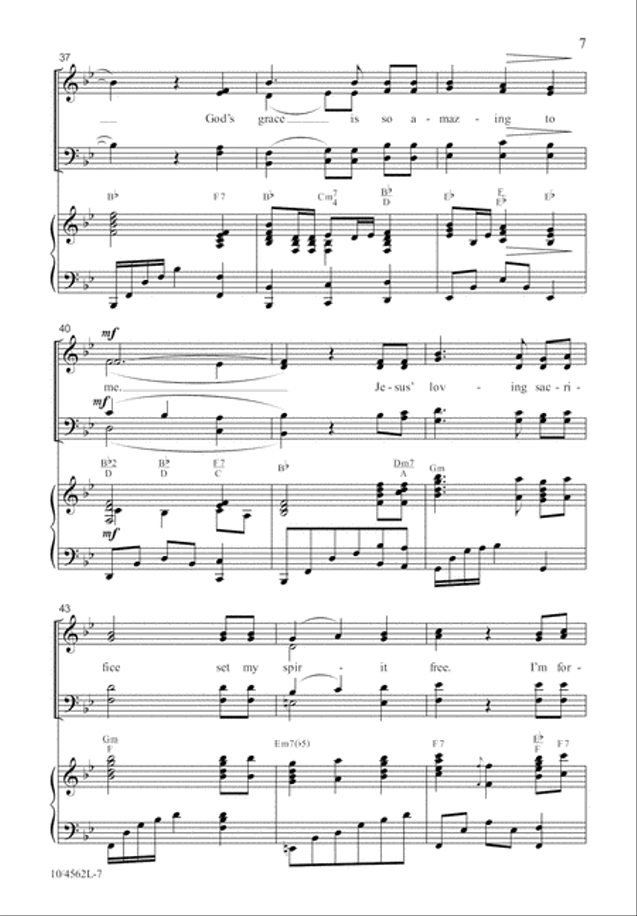 God’s Grace Is So Amazing 4-Part scores gallery preview page 8