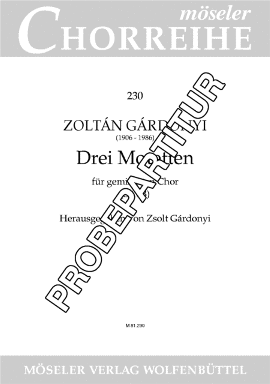 Drei Motetten 4-Part scores gallery preview page 2