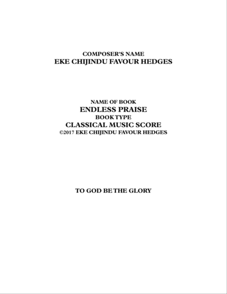 endless praise full music book with orchestral score 4-Part scores gallery preview page 1