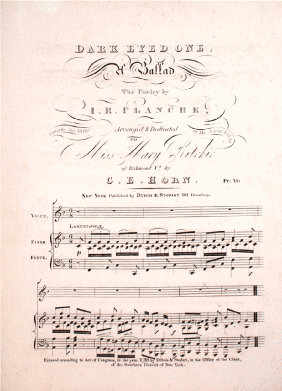 Dark Eyed One. A Ballad Voice scores gallery preview page 1