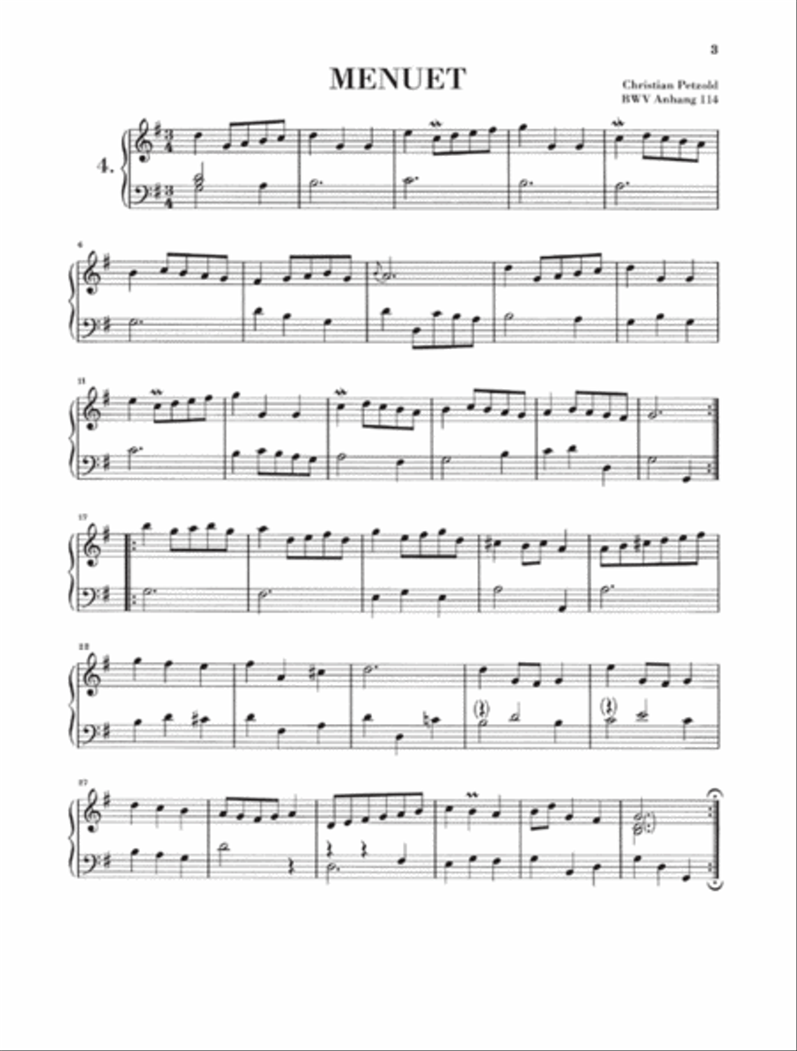 Notebook for Anna Magdalena Bach Piano Solo scores gallery preview page 3