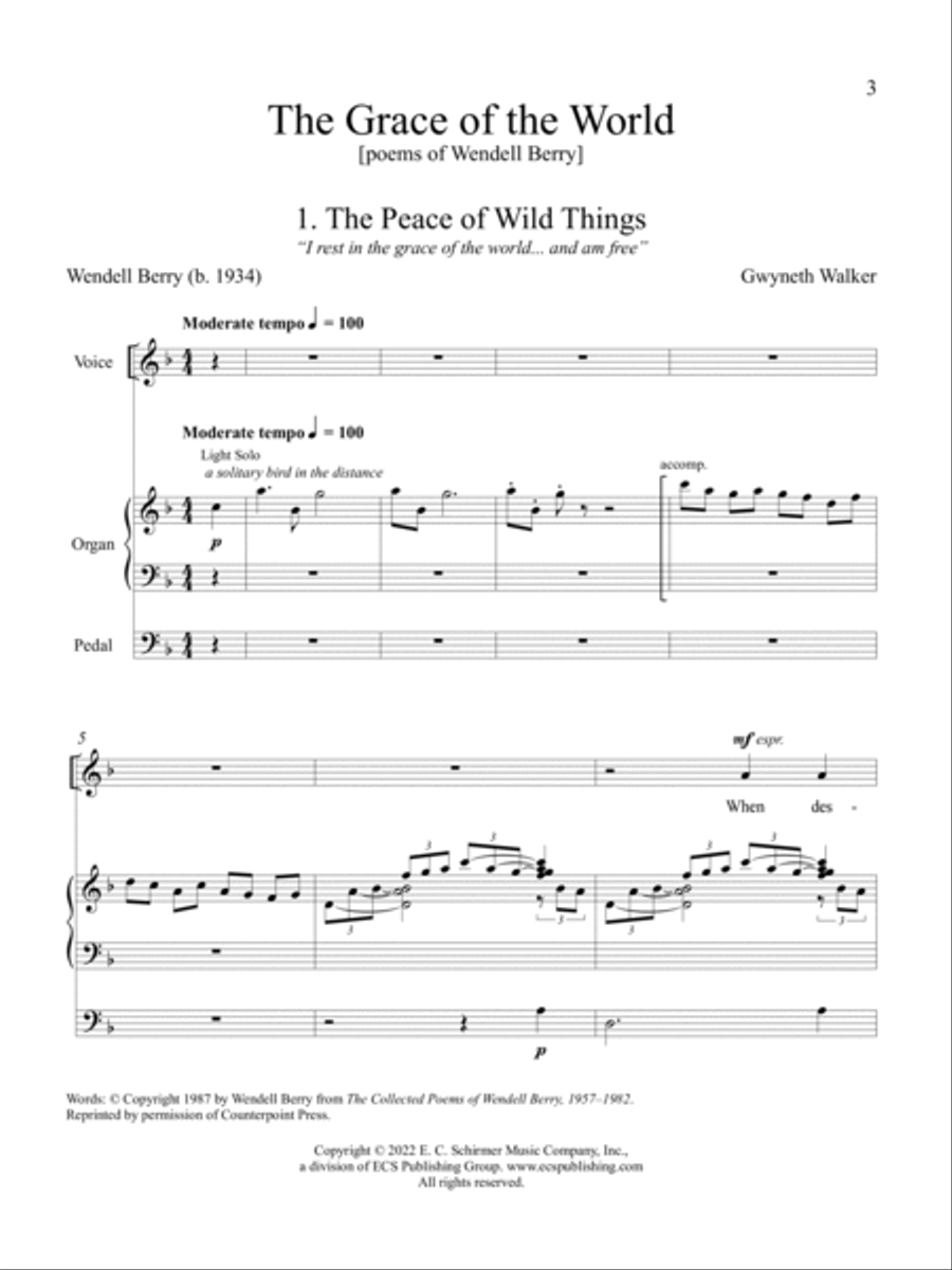 The Grace of the World High Voice scores gallery preview page 3