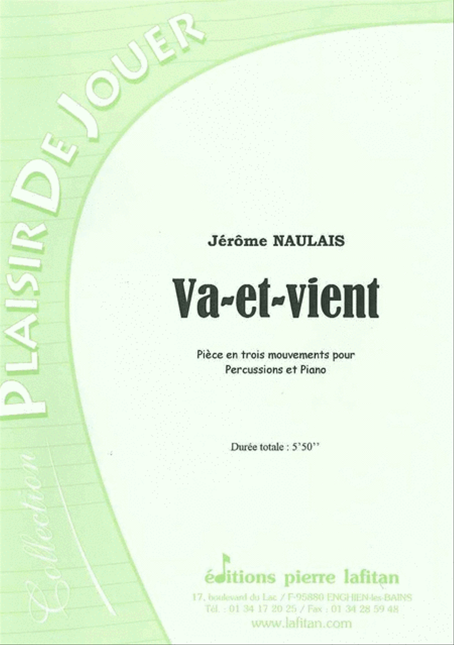 Va-Et-Vient Va-Et-Vient Piano Accompaniment scores gallery preview page 1