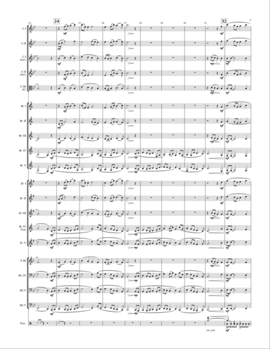 Down by the Salley Gardens - for adaptable quintet Concert Band scores gallery preview page 3