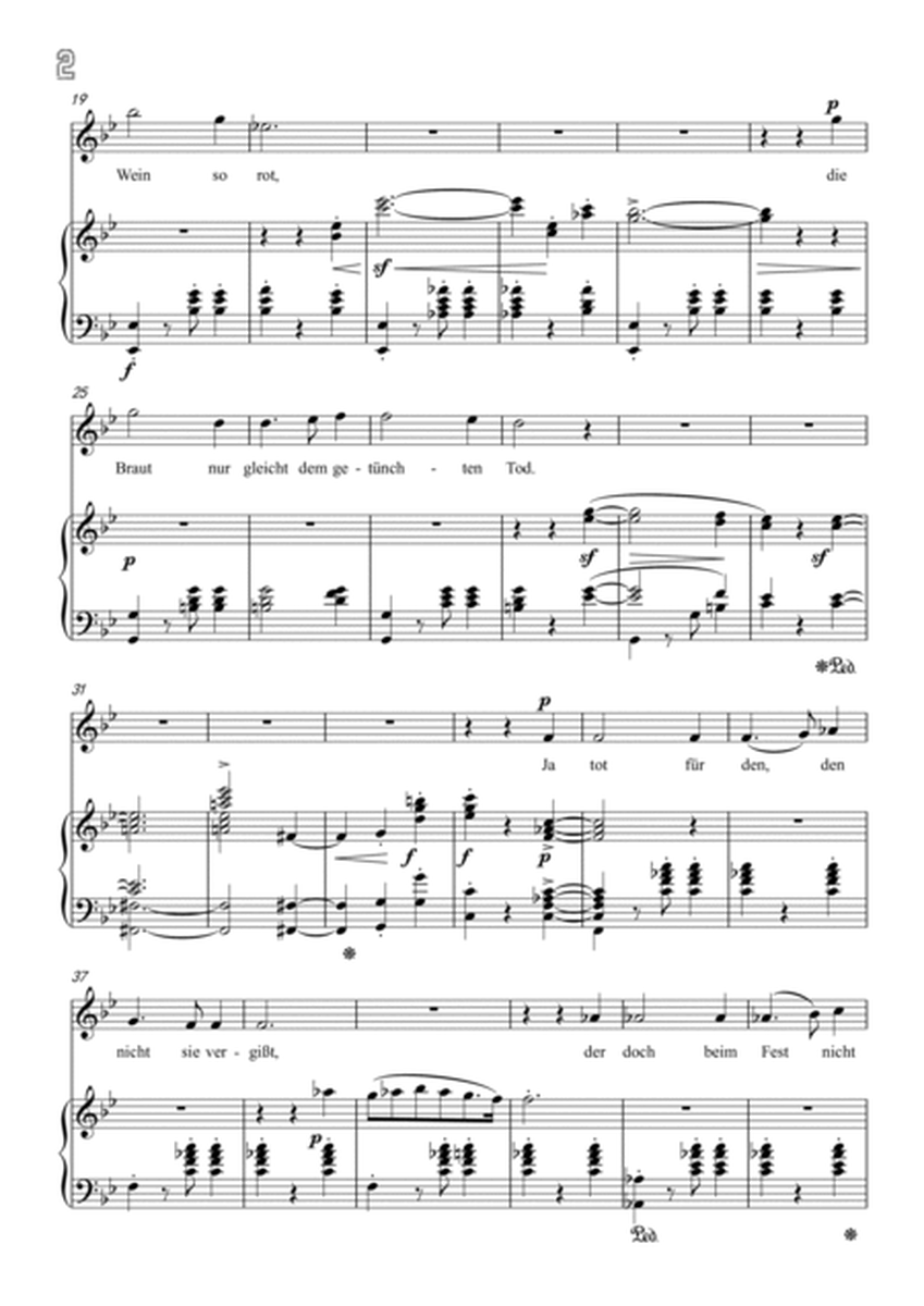 Schumann-Der Spielmann Op.40 No.4 in B♭ Major for Voice and Piano