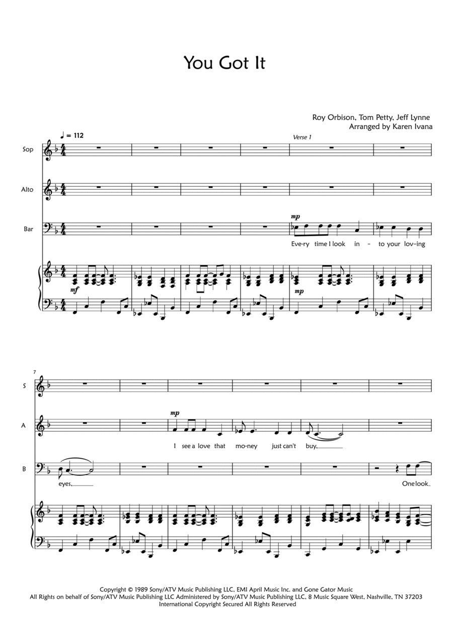 You Got It You Got It 3-Part scores gallery preview page 1