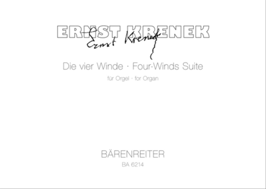 Four Winds Suite (Die vier Winde) für Orgel, op. 223 (1975) Organ scores gallery preview page 1