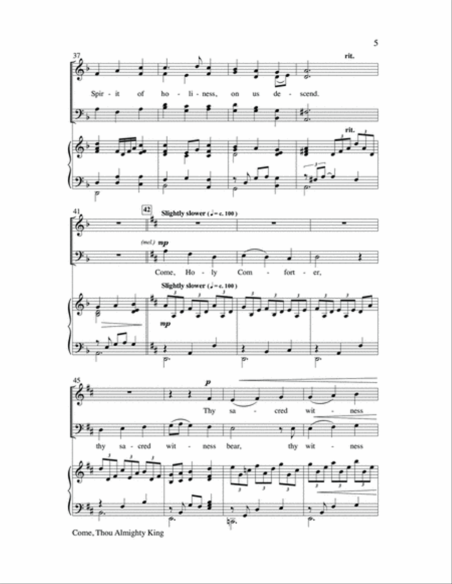 Come, Thou Almighty King - SATB 4-Part scores gallery preview page 5