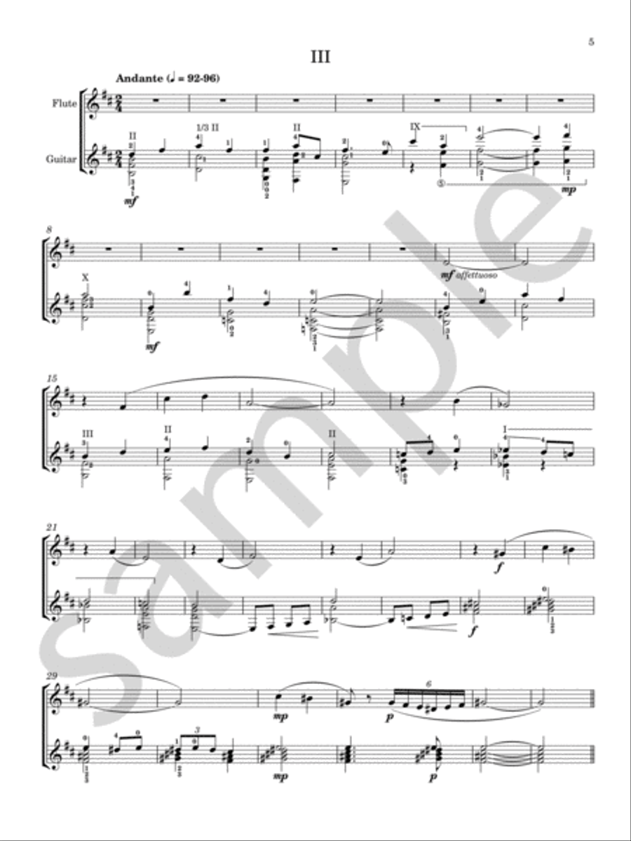 Four Excursions Flute scores gallery preview page 5