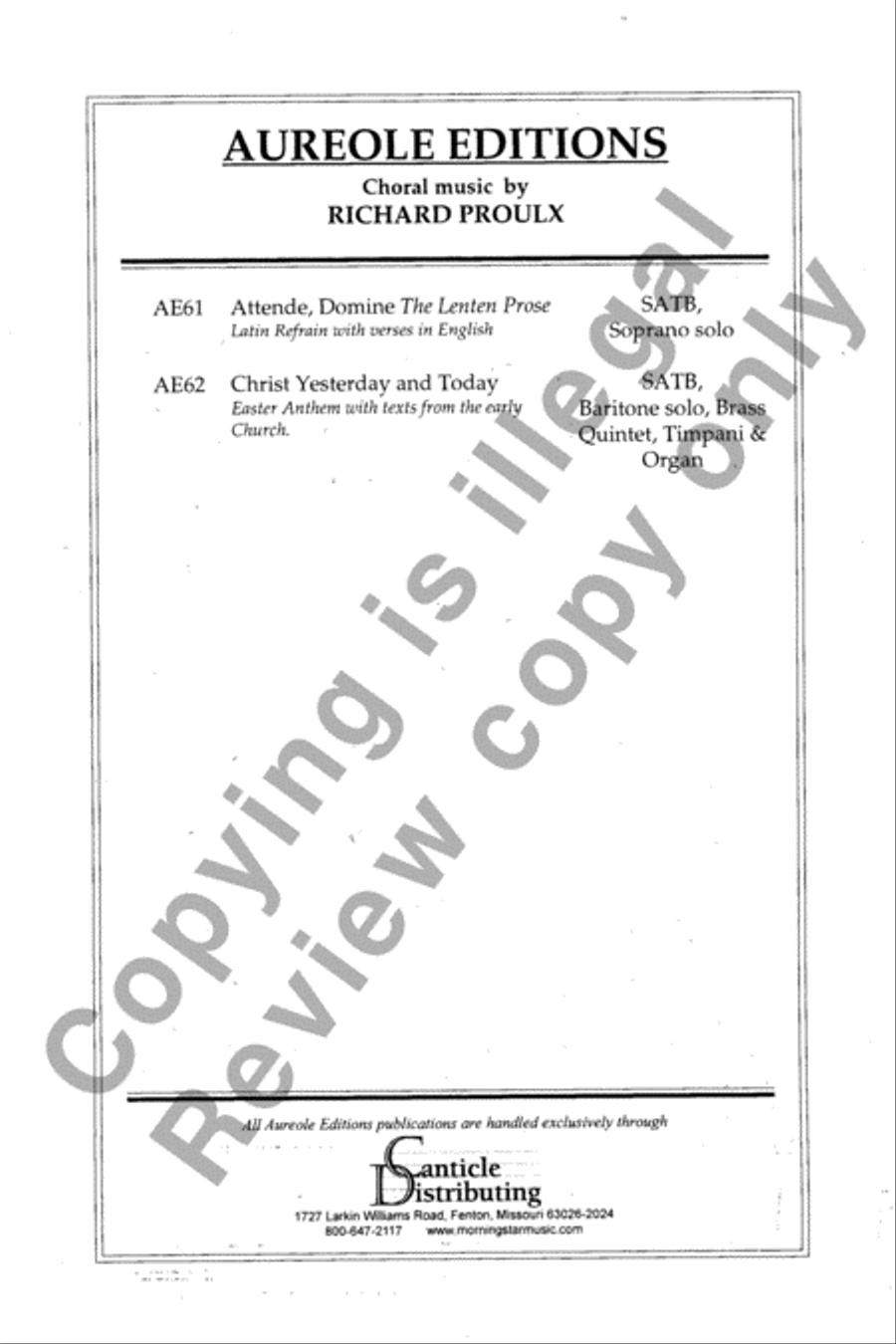 Attende Domine (The Lent Prose) 3-Part scores gallery preview page 9