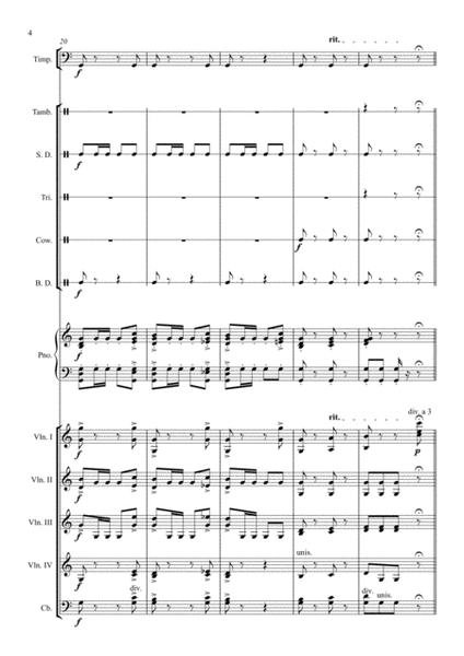 PIZZICATO POLKA by Johann Strauss for 4 violins ensemble image number null