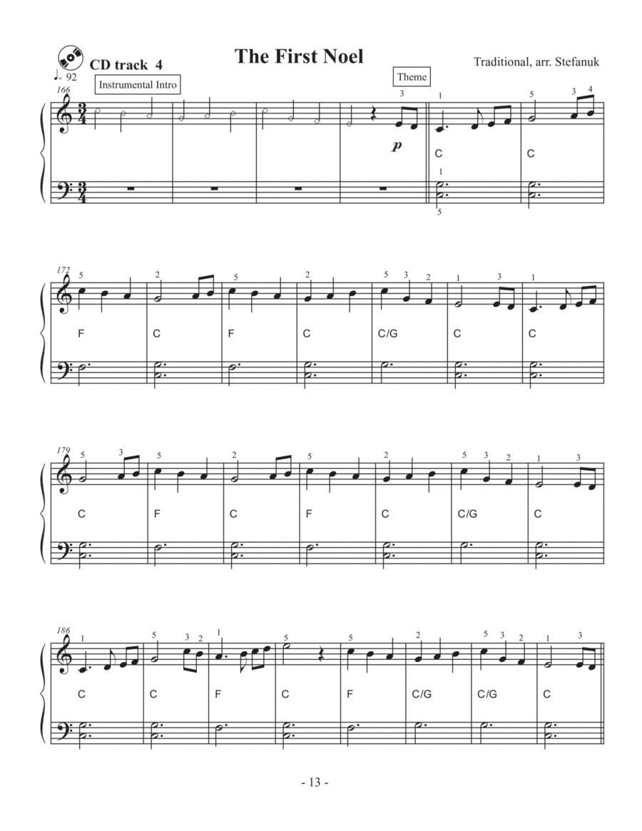 The First Noel, very easy piano Easy Piano scores gallery preview page 1