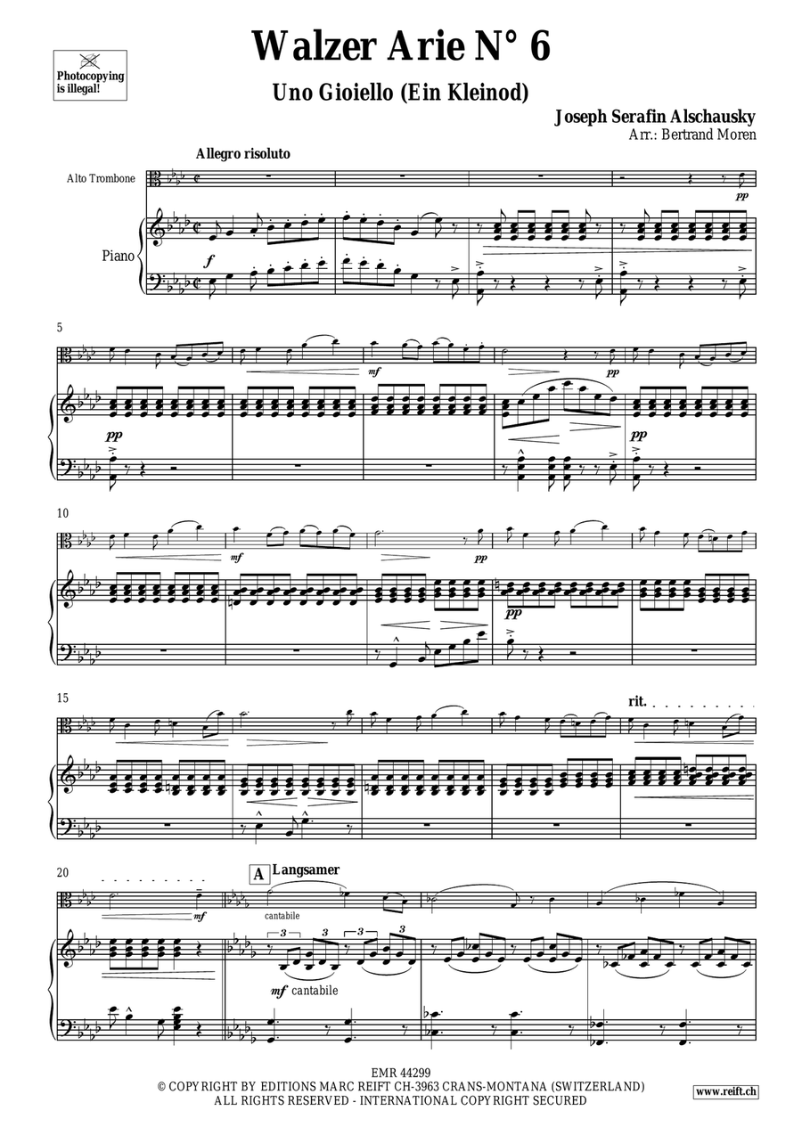 Walzer Arie No. 6 by Bertrand Moren Piano Accompaniment - Digital Sheet Music page 5