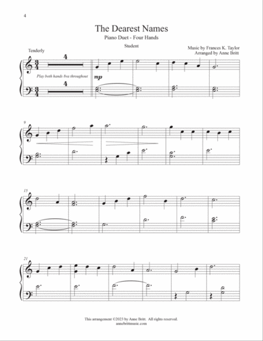 Duets for Students: The Sacred Collection (late elementary student book) Piano Method scores gallery preview page 6