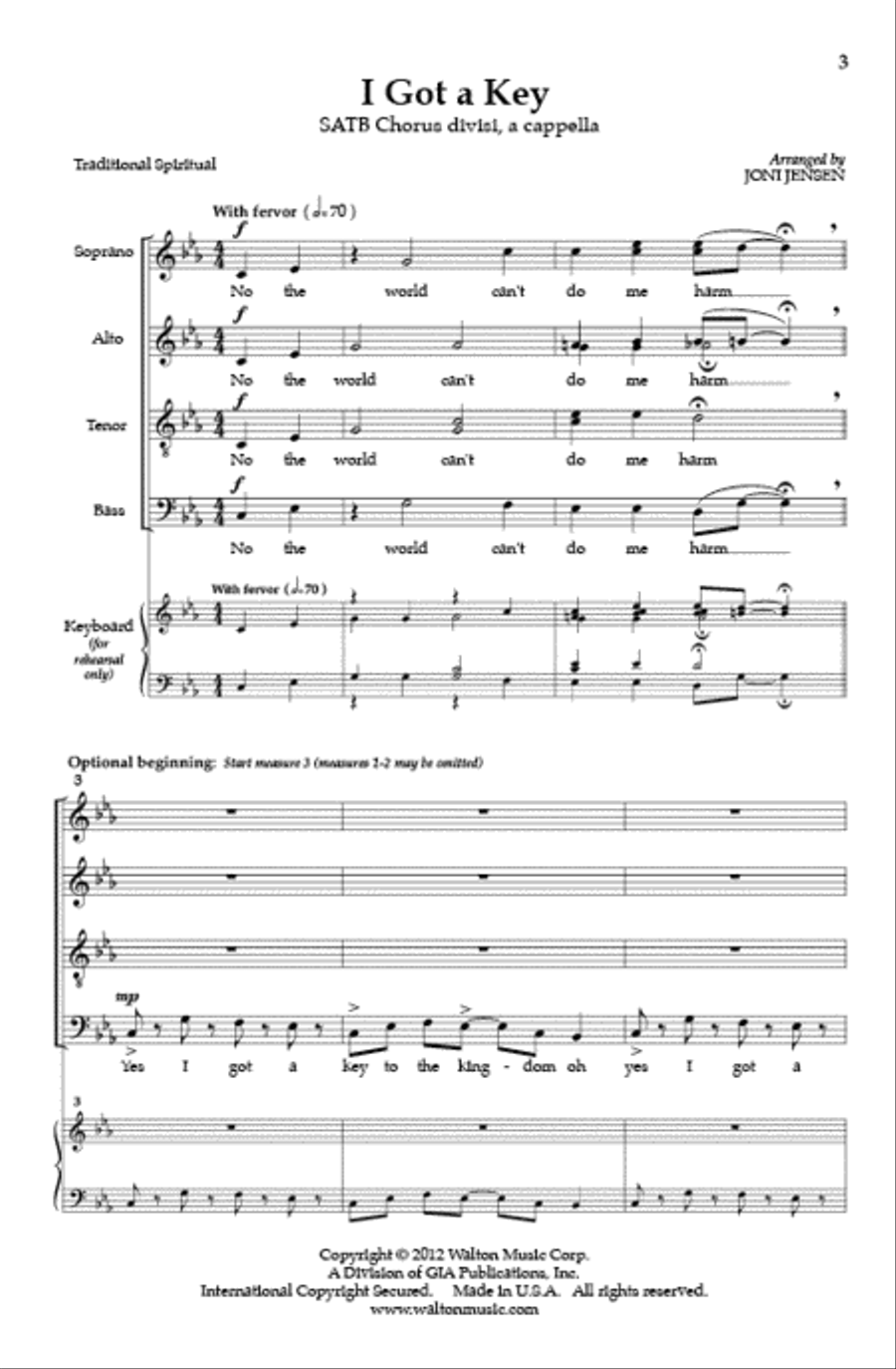 I Got a Key Divisi scores gallery preview page 2