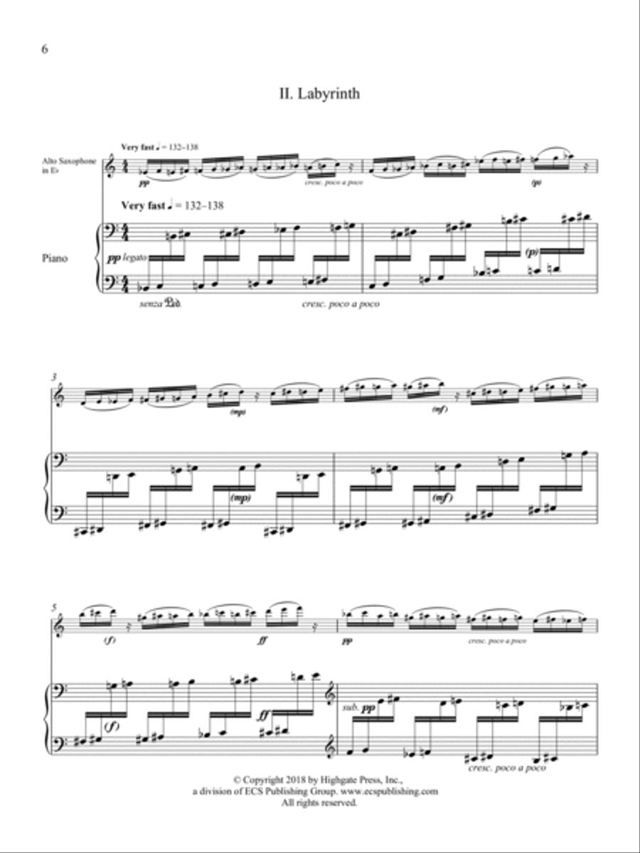 Six Preludes Six Preludes Alto Saxophone scores gallery preview page 5