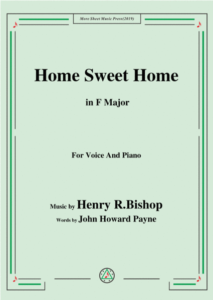 Henry R. Bishop-Home Sweet Home,in F Major,for Voice and Piano image number null