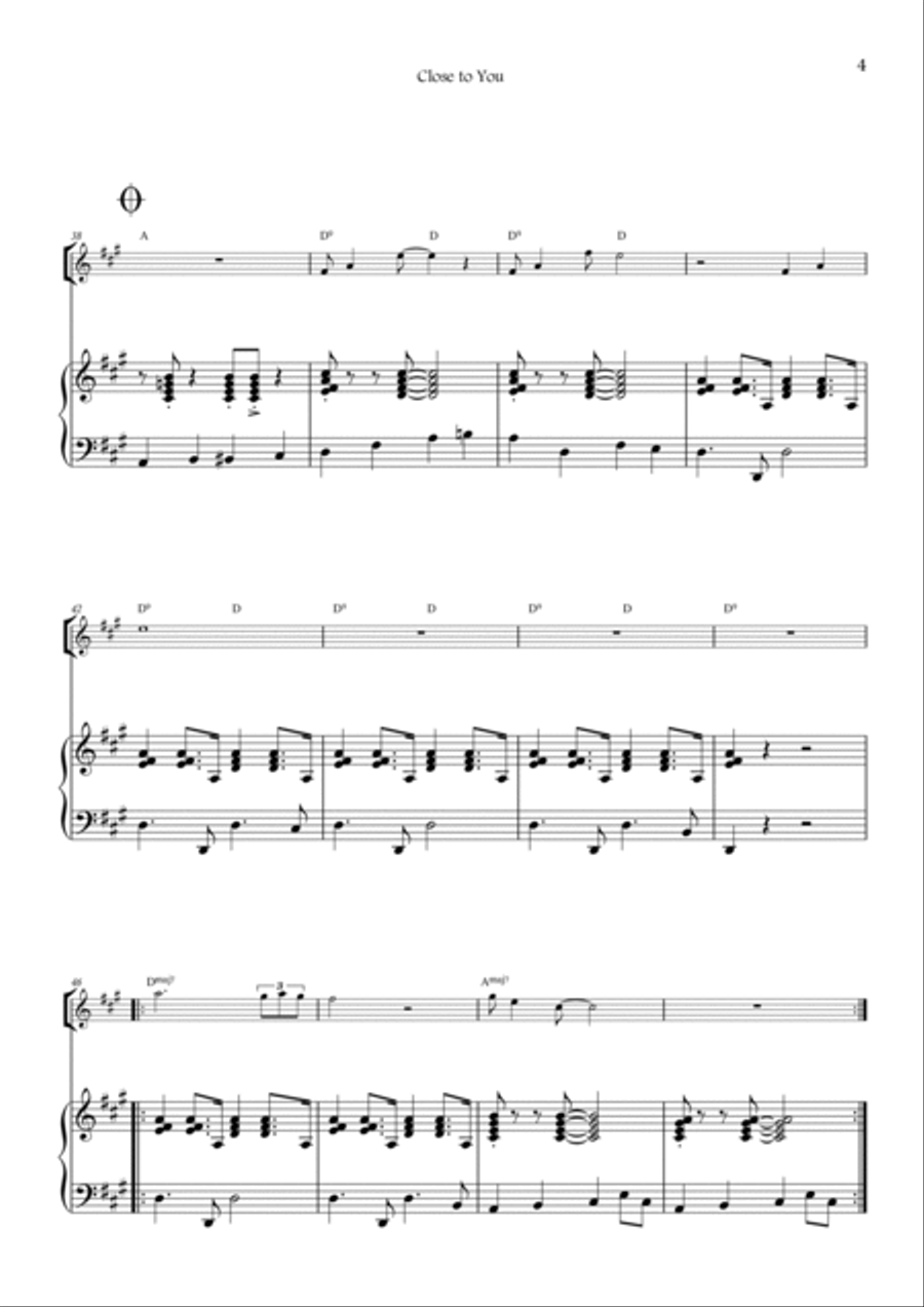 Close To You Close To You Flute Solo scores gallery preview page 4