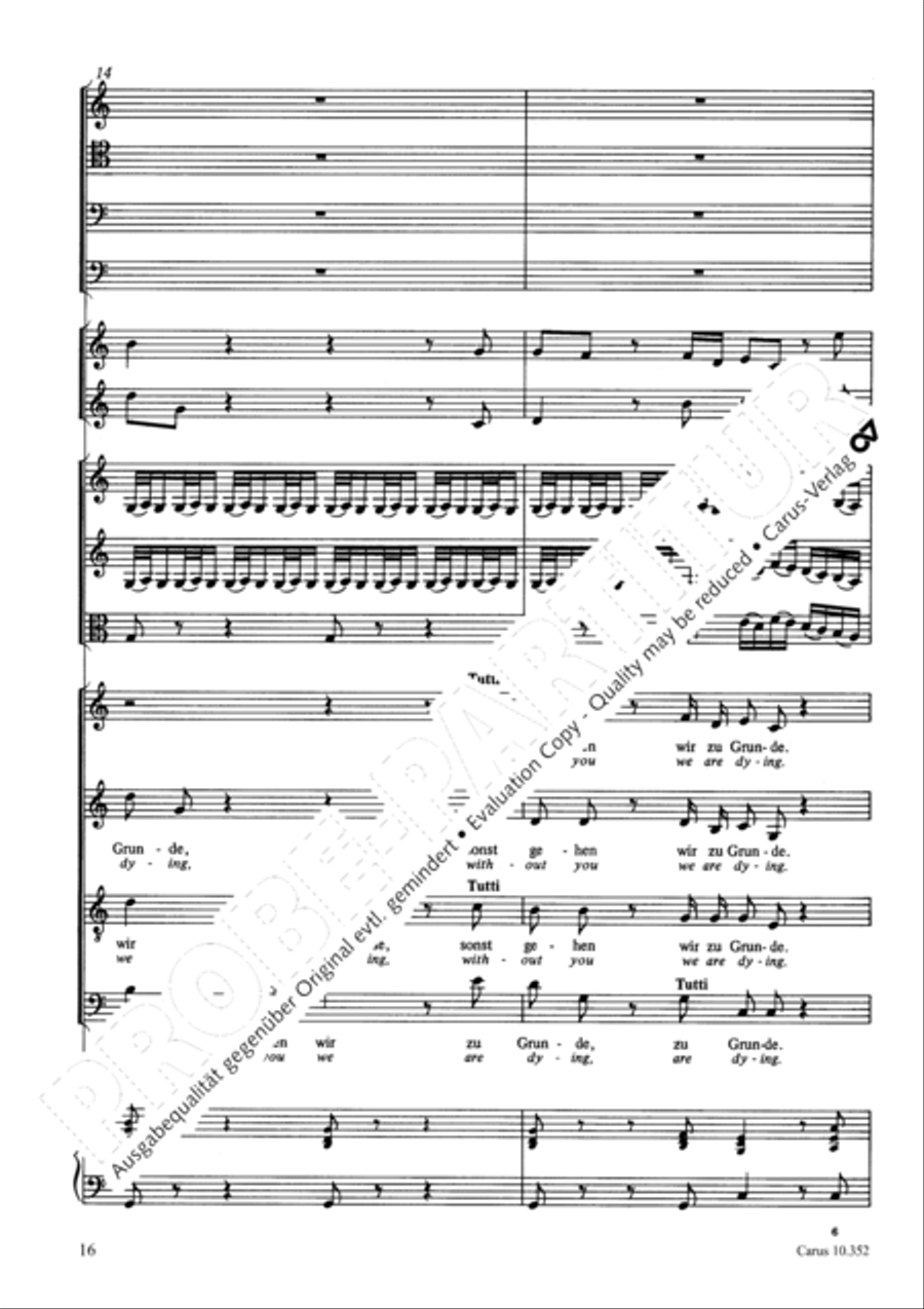 From the deepest comes our plea (Aus der Tiefen rufen wir) 4-Part scores gallery preview page 19