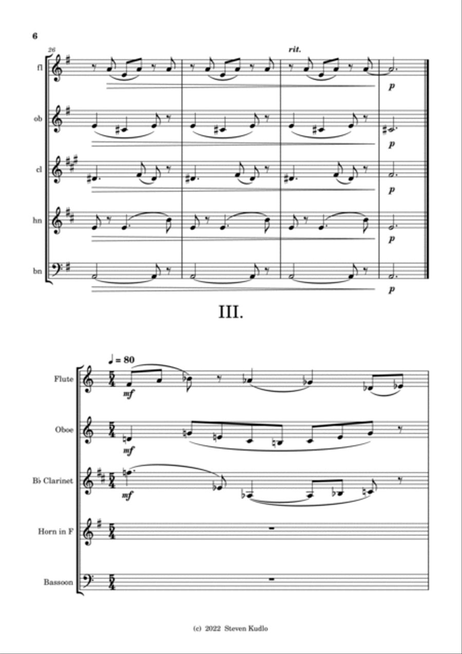 Minimally Fantastic Suite for Wind Quintet Woodwind Quintet scores gallery preview page 6