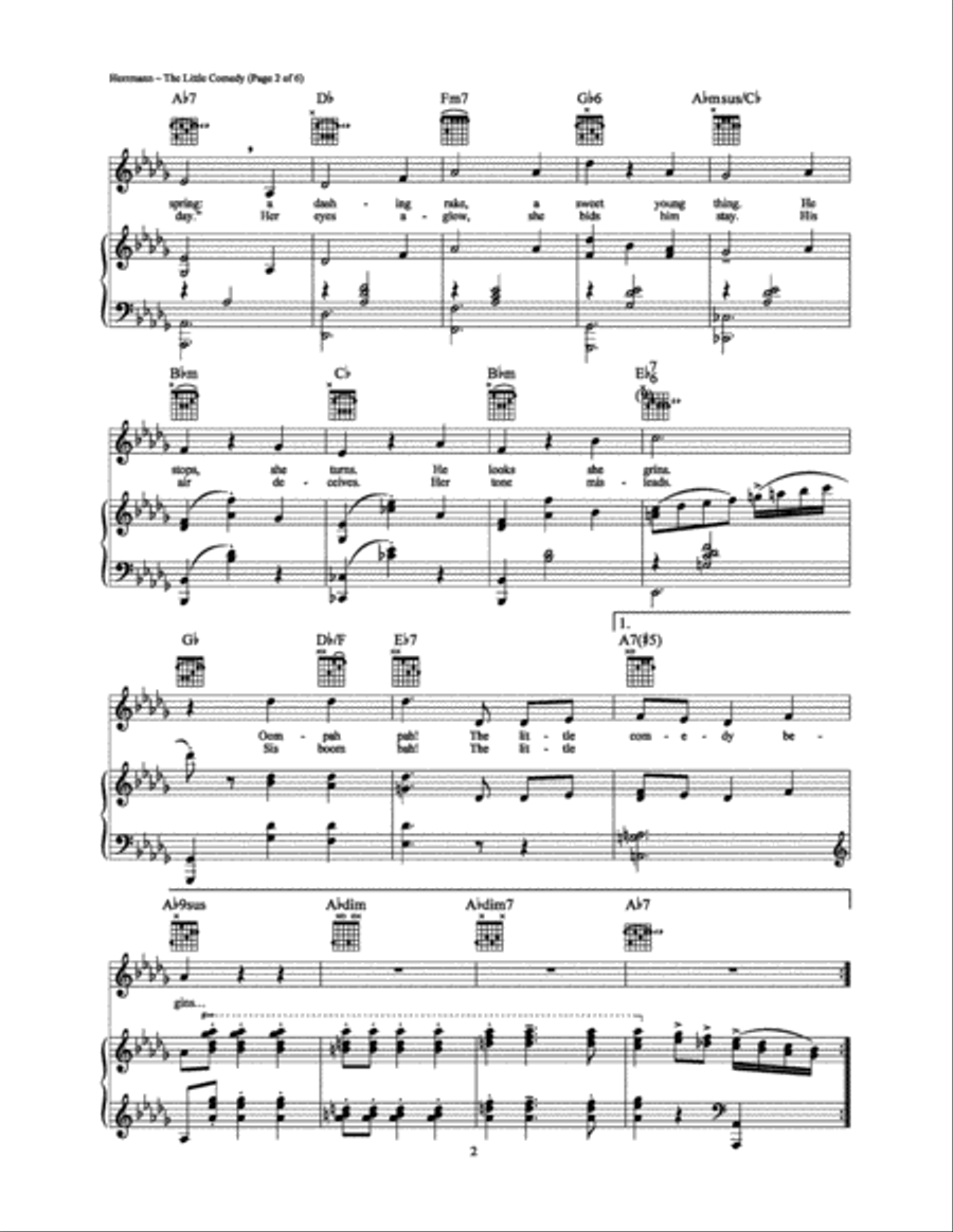 The Little Comedy Piano, Vocal, Guitar scores gallery preview page 2