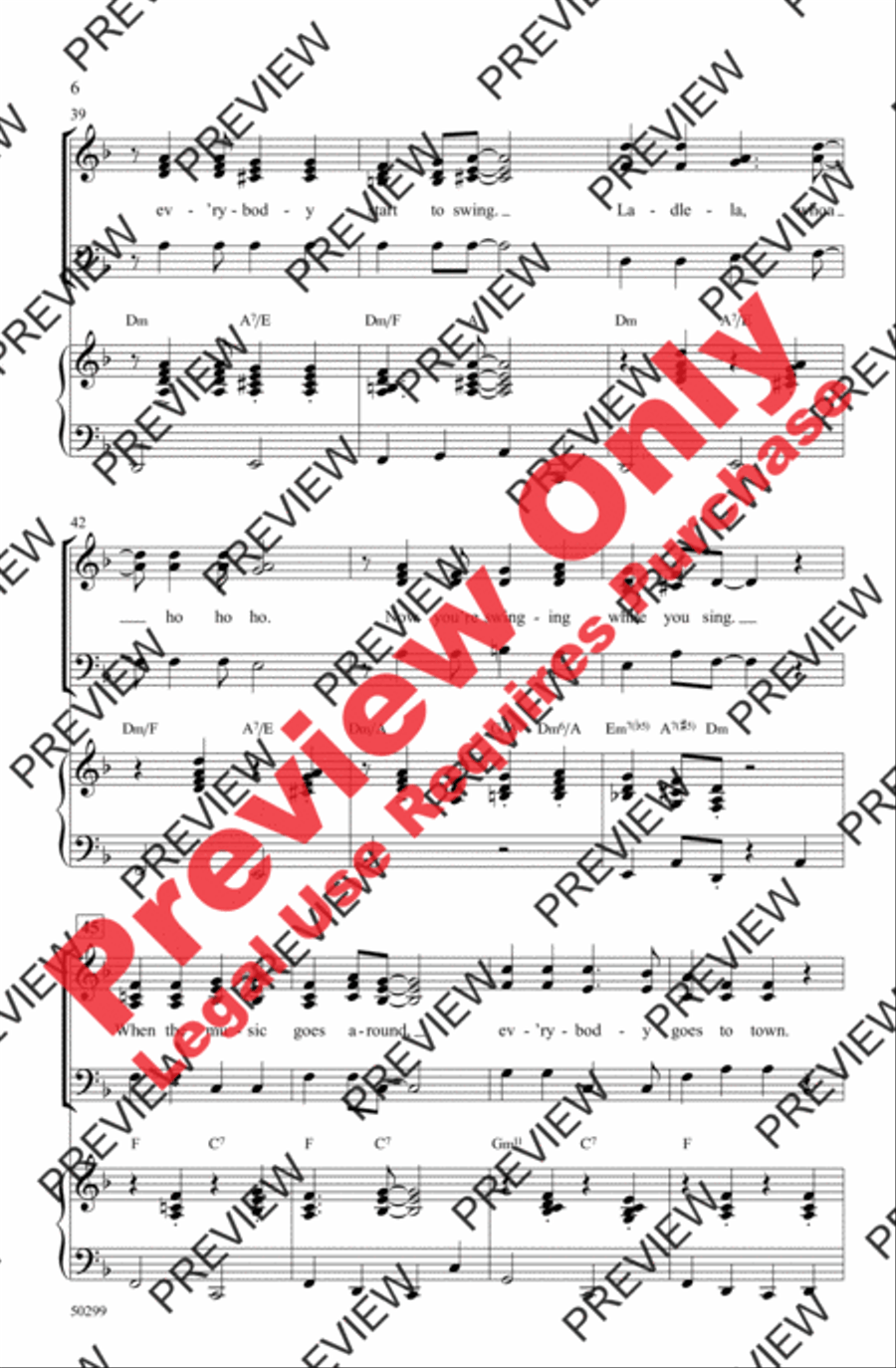 Sing, Sing, Sing Sing, Sing, Sing 3-Part scores gallery preview page 6