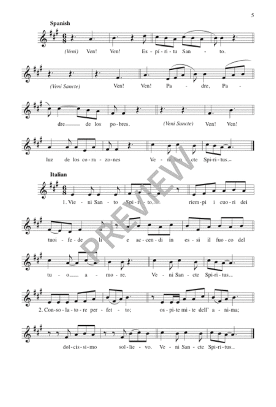 Veni Sancte Spiritus 4-Part scores gallery preview page 6