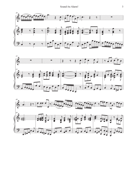 Sound An Alarm - Aria from Judas Maccabaeus - Violin & Piano in C image number null