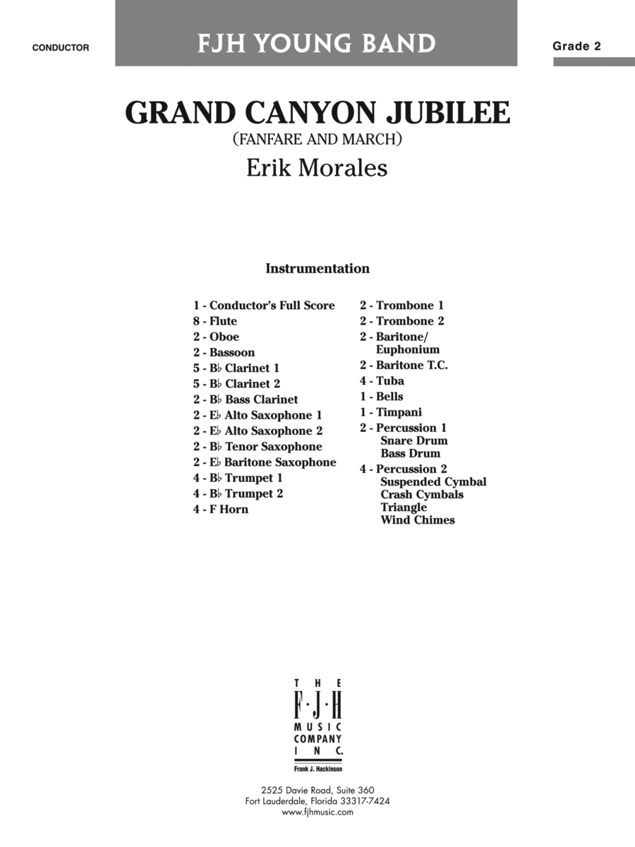 Grand Canyon Jubilee: Score Concert Band scores gallery preview page 1