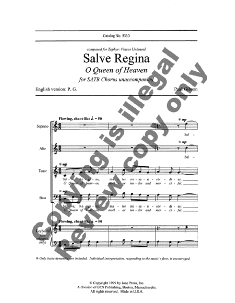 Salve Regina Salve Regina 4-Part scores gallery preview page 9
