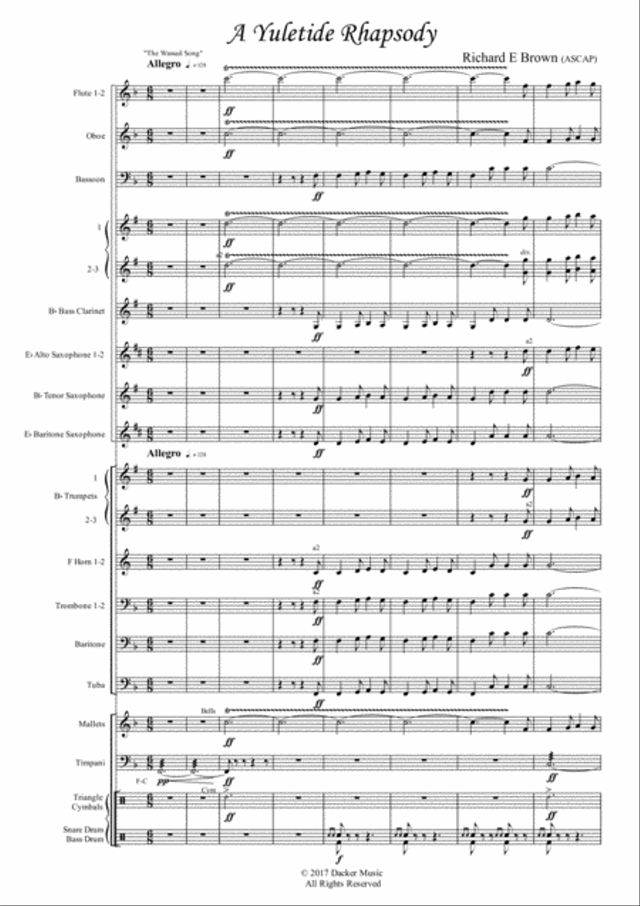 A Yuletide Rhapsody Concert Band scores gallery preview page 3