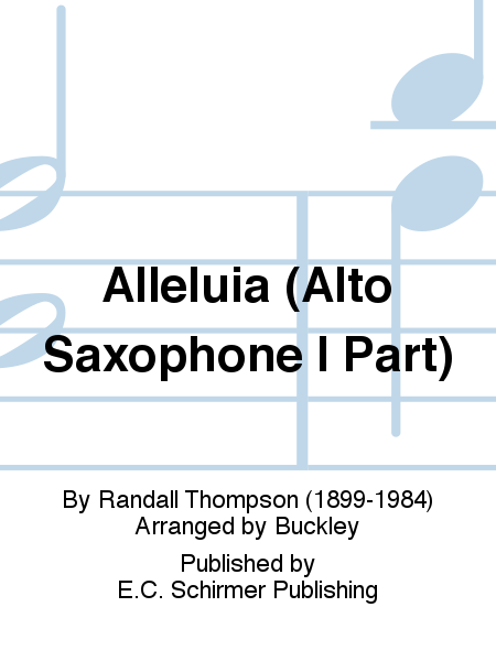 Alleluia (Alto Saxophone I Replacement Part)