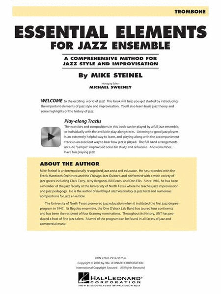 Essential Elements for Jazz Ensemble – Trombone image number null