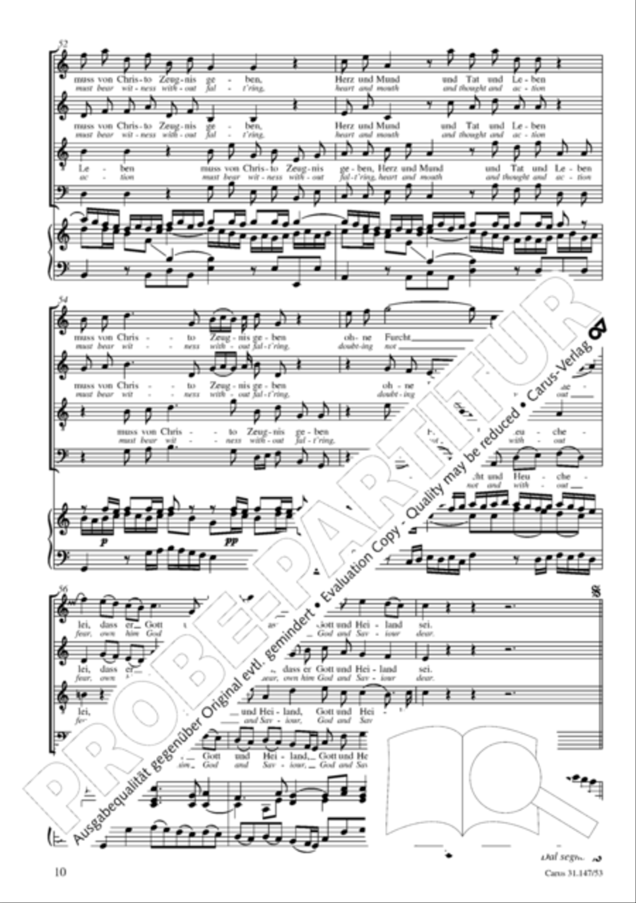 Heart and mouth and thought and action (Herz und Mund und Tat und Leben) (Herz und Mund und Tat und Leben) 4-Part scores gallery preview page 11