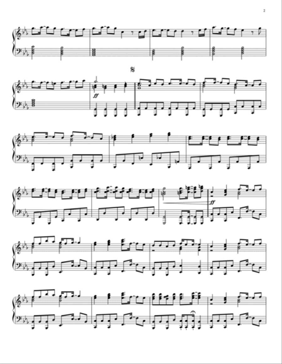 Zankoku na Tenshi no Thesis Piano Solo scores gallery preview page 2