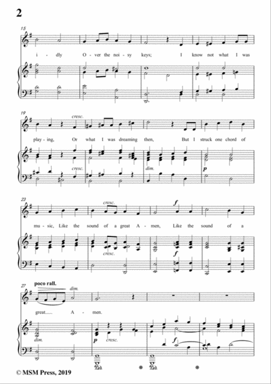 Arthur Sullivan-Lost Chord,in G Major,for Voice and Piano Voice Solo scores gallery preview page 4