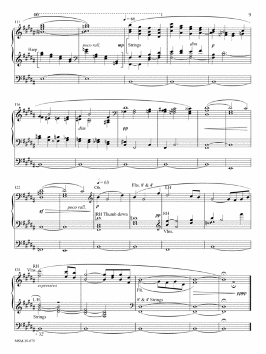 The Walk to the Paradise Garden: Intermezzo from A Village Romeo and Juliet Organ scores gallery preview page 7