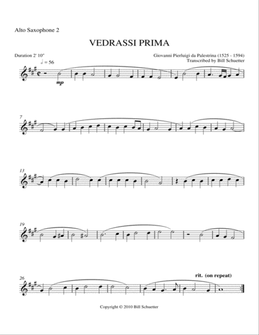 Vedrassi Prima Saxophone Quartet scores gallery preview page 3