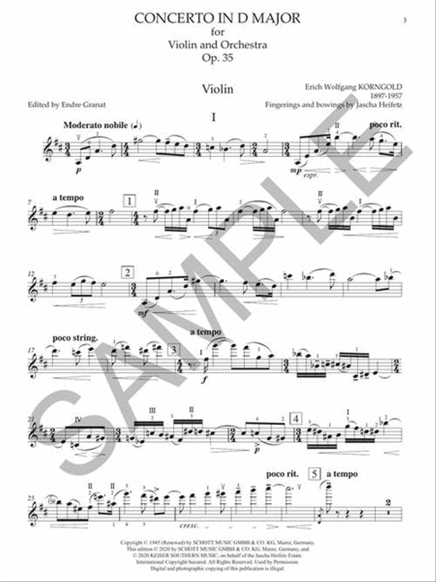 Violin Concerto in D Major, Op. 35 Violin Solo scores gallery preview page 5