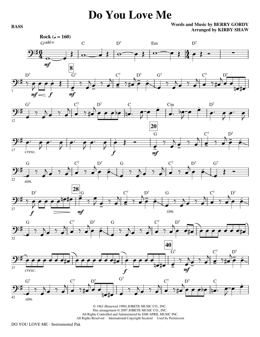 Do You Love Me - Bass Choir scores gallery preview page 1