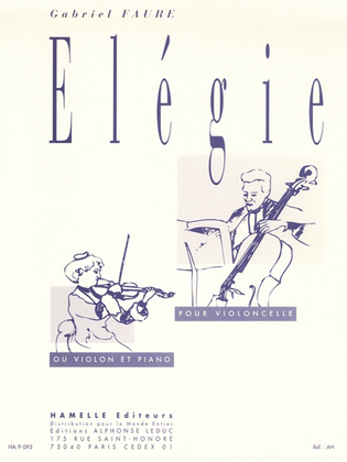 Book cover for Elegie Pour Violoncelle Ou Violon Et Piano