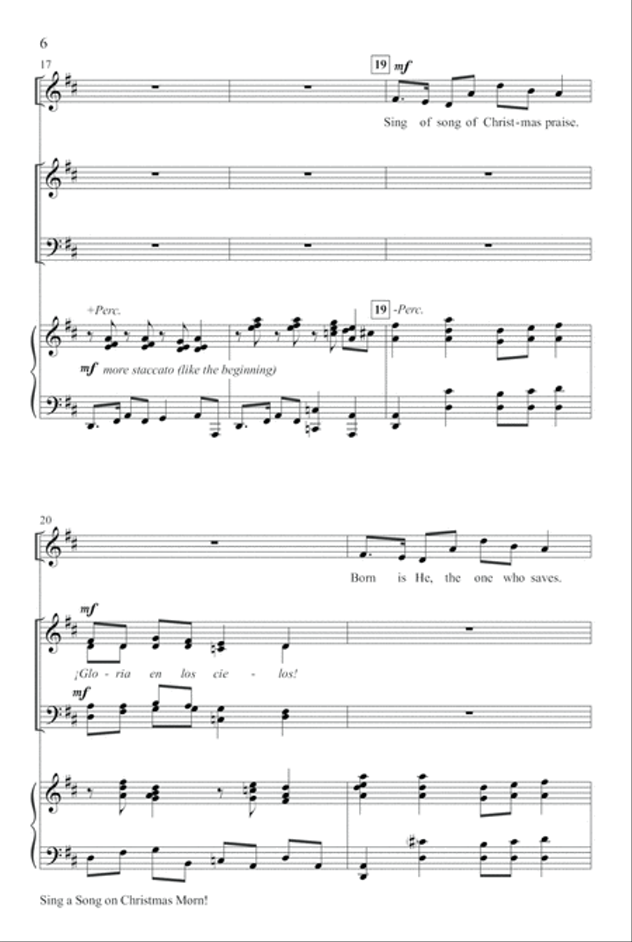 Sing a Song on Christmas Morn! 4-Part scores gallery preview page 5