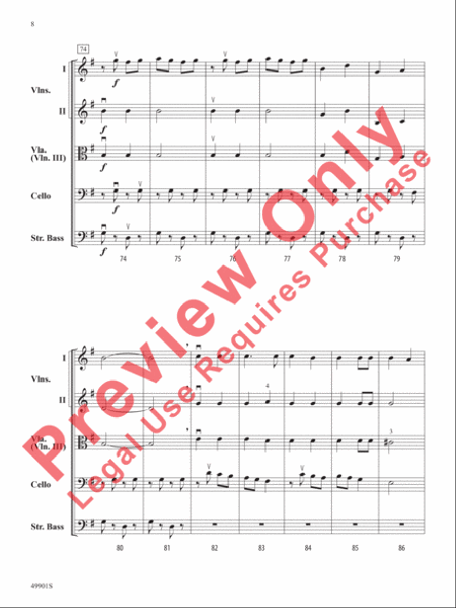 Prelude to Christmas String Orchestra scores gallery preview page 9