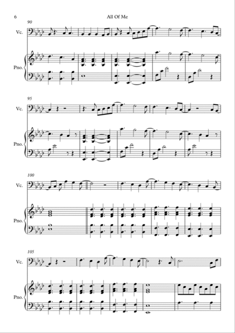 All Of Me Piano scores gallery preview page 6