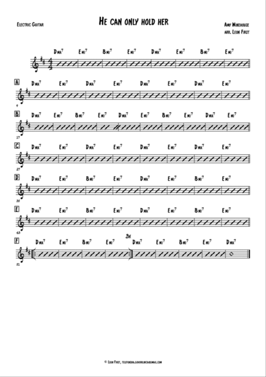 He Can Only Hold Her Jazz Ensemble scores gallery preview page 4