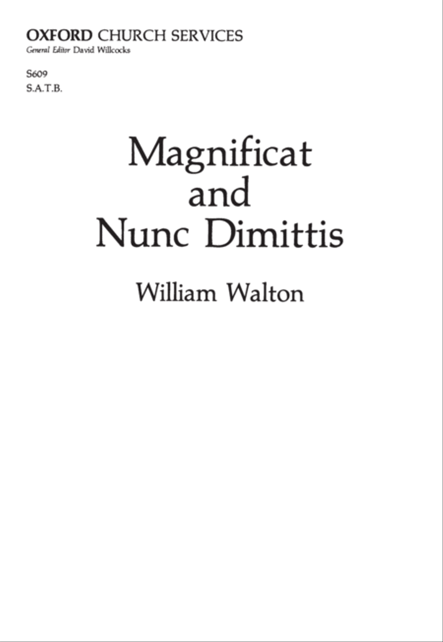 Magnificat and Nunc Dimittis 4-Part scores gallery preview page 1
