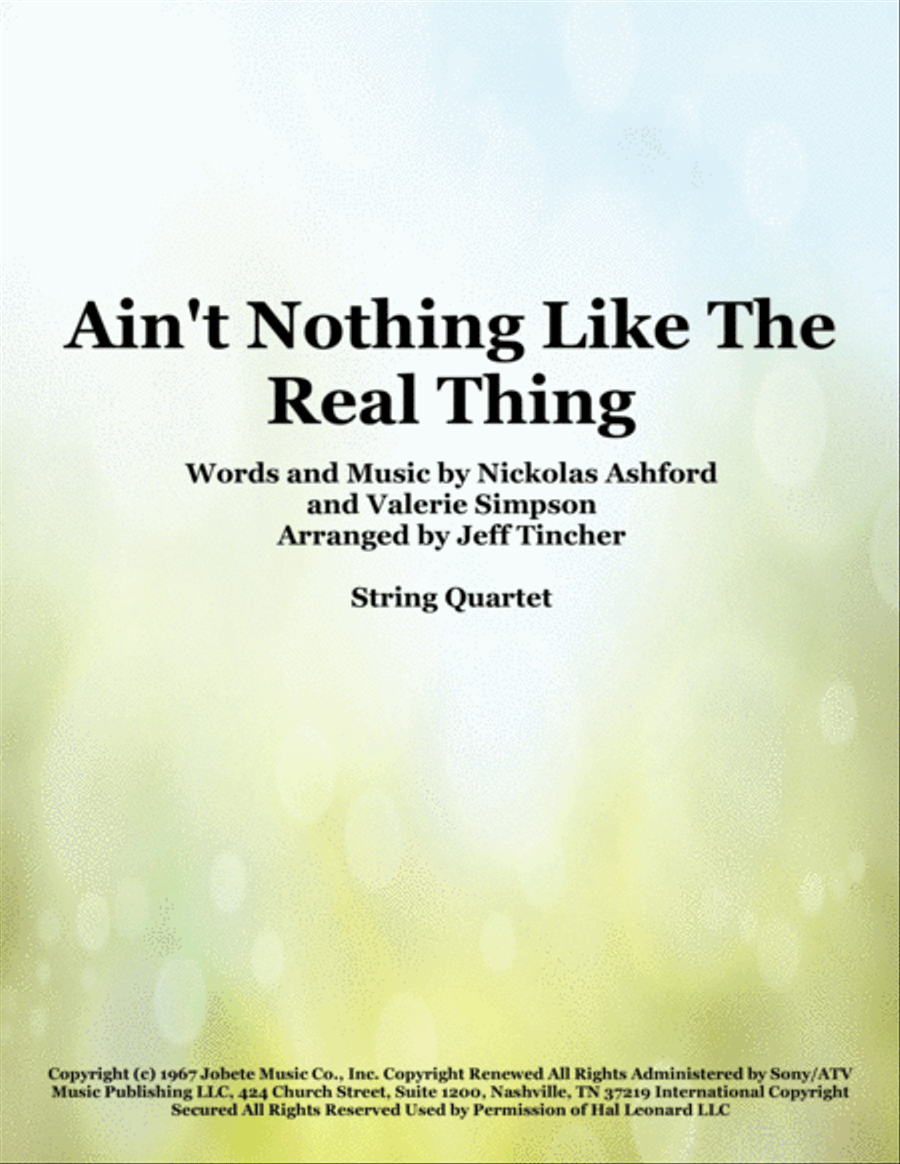 Ain't Nothing Like The Real Thing String Quartet scores gallery preview page 1
